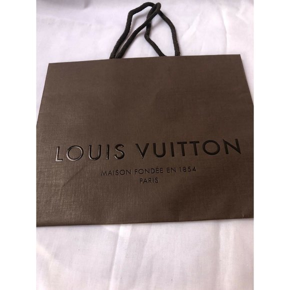 Louis Vuitton Paper Shopping Bag Brown Small 7" x 9" X 4.2" - Picture 6 of 9